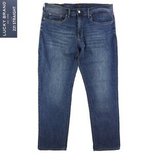 Lucky Brand Jeans 221 Straight Stretch Men's "36x32" Real 38x32 NWT